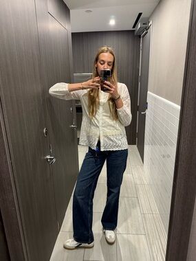 Jcrew 100% Cotton White Blouse